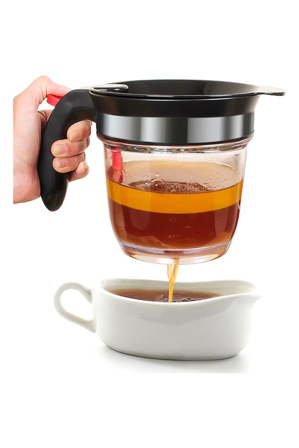 Choice-1pc Fat Separator Bottom for Mess-Free Straining Built-in Oil Strainer for Efficient Grease Separ... 1