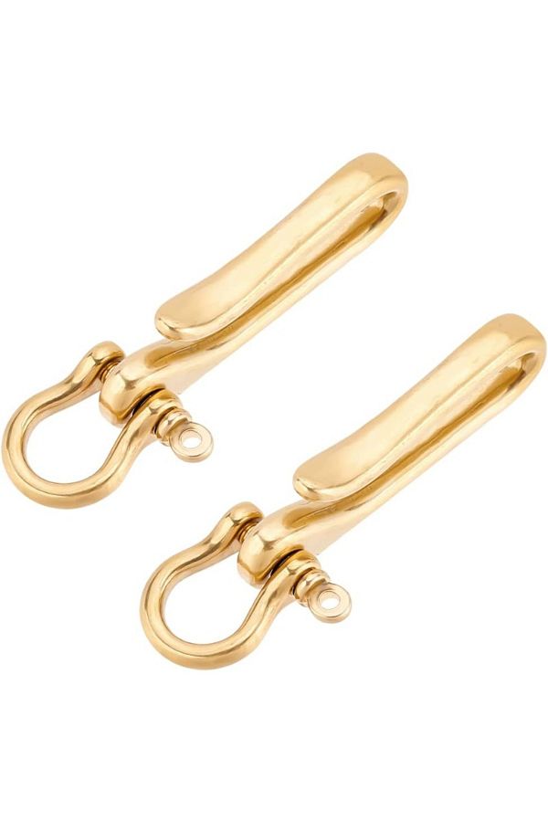 Choice 2pcs Fish Hook Keychain 2.9 Inch Brass Key Ring Golden Solid U Shape Key Hook Belt Keyring Pocket. Trendyol