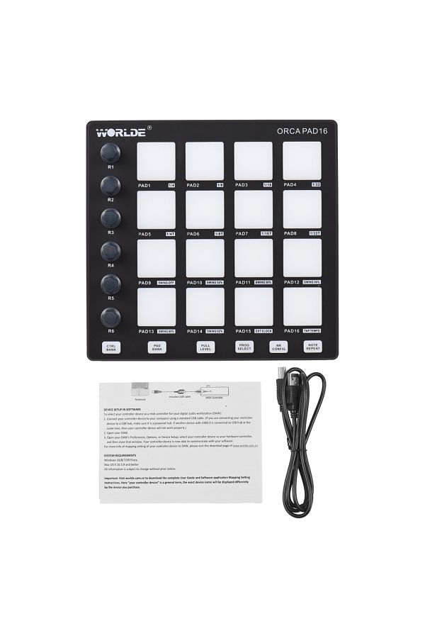 Choice-MIDI Controller Mini Controller Pad USB Backlit Drum Pads Beat Maker Machine 6Assignable Knobs No... 1