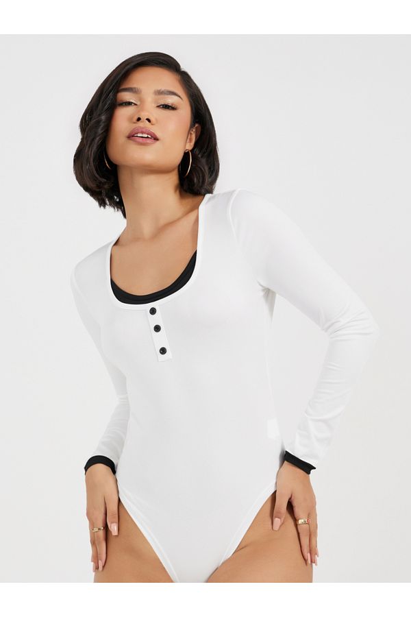 Styli Wide Scoop Neck Bodysuit Trendyol