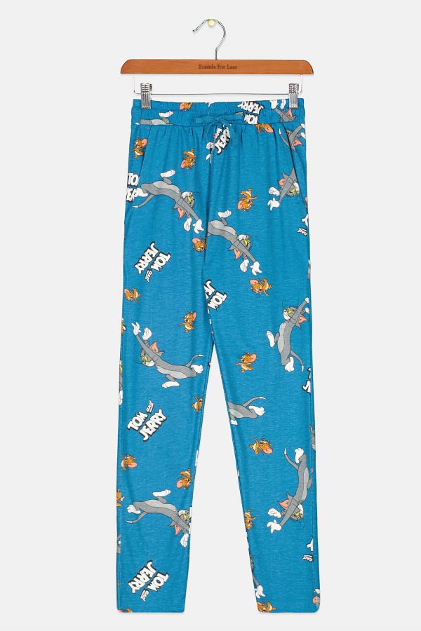 Tom and Jerry-Kids Boy Allover Print Pyjama Bottom, Blue Combo 1