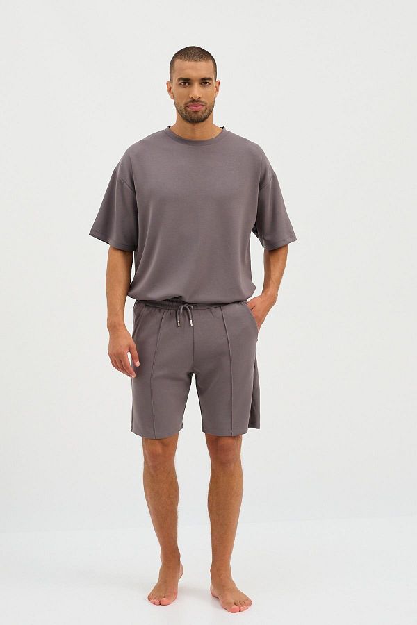 Katia Bony Dark Gray Men s Fluffy Shorts Basic Model Trendyol
