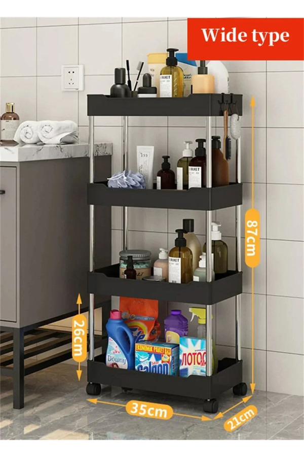 Choice Trolley Organizer Auxiliary Cart Gap Rolling Storage Rack Shelf ...