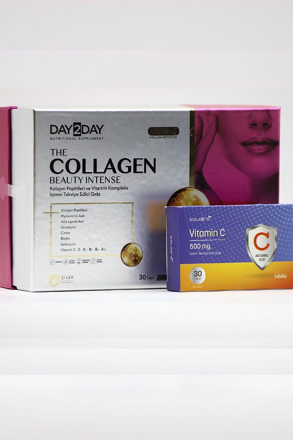 DAY2DAY-The Collagen Beauty Intense Strawberry 30 Sachets Vitamin C 30 Tablets 1