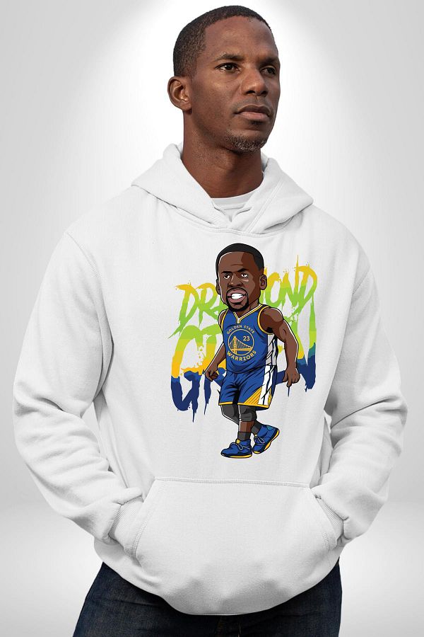 Angemiel Golden State Draymond Green Basketball White Hooded Sweatshirt Women and Men Hoodie Trendyol