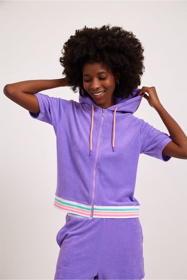 Katia Bony Fairytale Women s Towel Sweatshirt Purple Trendyol