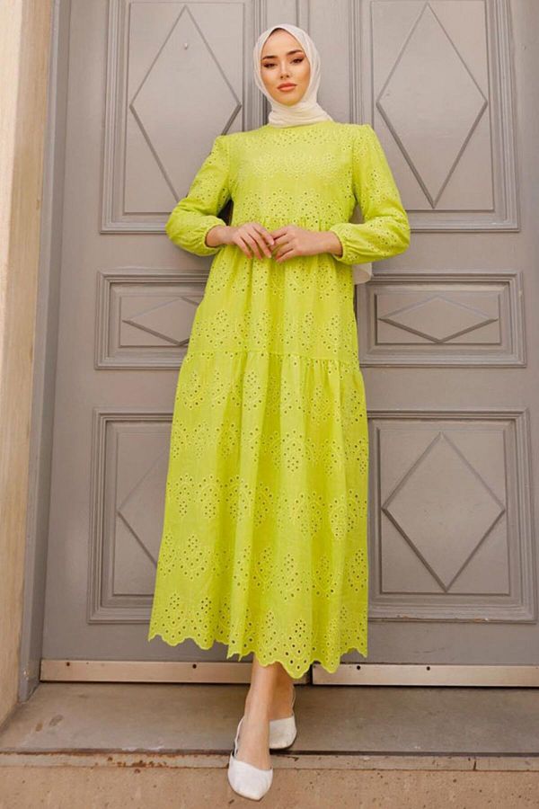Yellow dress hijab shop