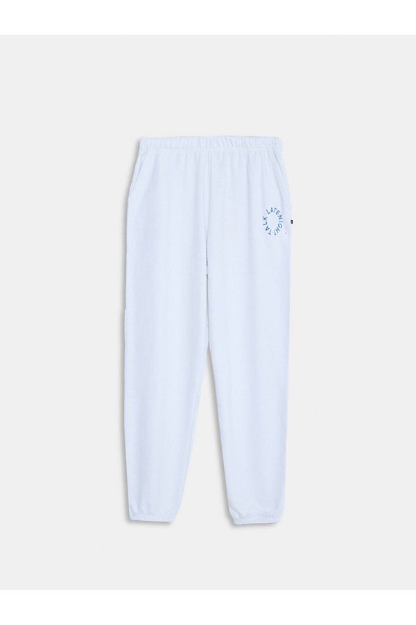 Ltb-Slogan Jogger Relaxed Fit White Tracksuit 1