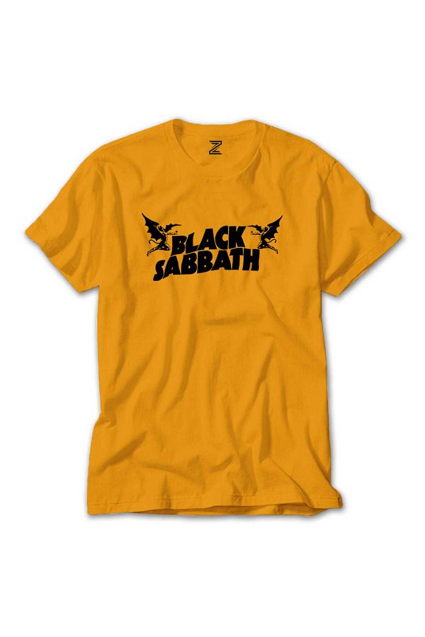 Yellow black sabbath t shirt outlet