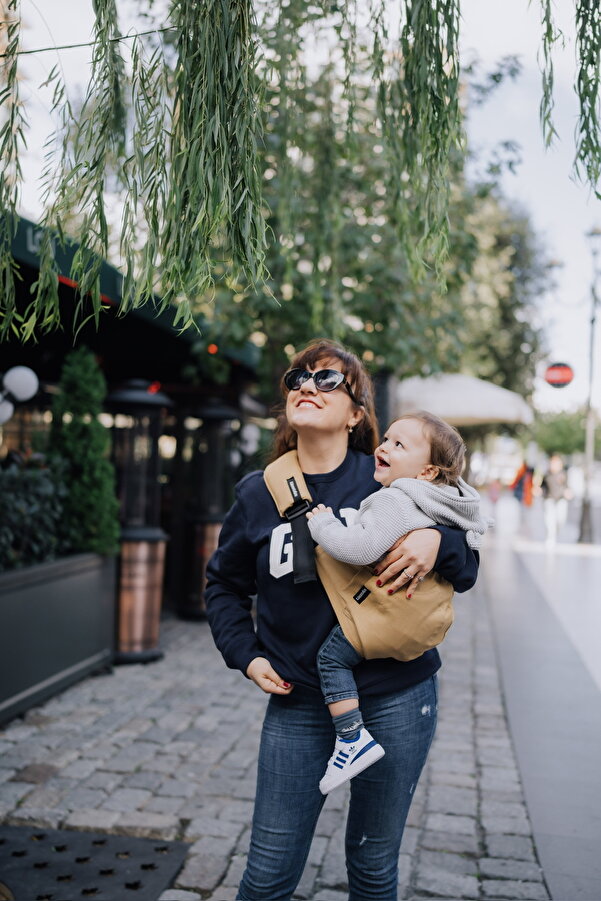 tinytrek Child Carrier-10 Ay-4 Yaş(max 18 kg)Hardal Çocuk Taşıyıcı|Ana Kucağı-Sling-Yan Sling