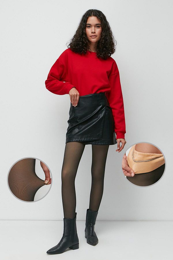 C&City-Dünne Thermo-Strumpfhose 9099 Schwarz 1