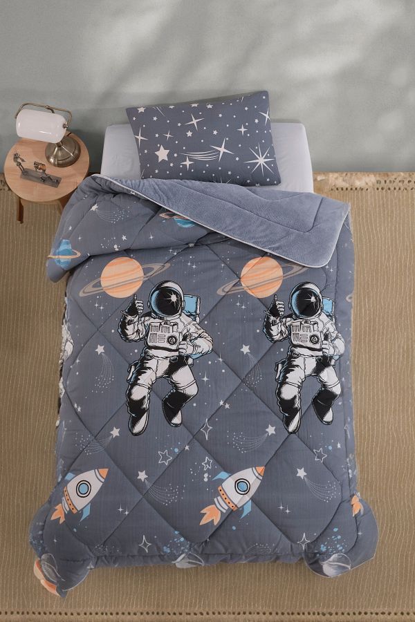 Formeya-Astronaut Pattern Single Wellsoft Duvet and Pillow Set - Double Sided (Without Sheets) 1