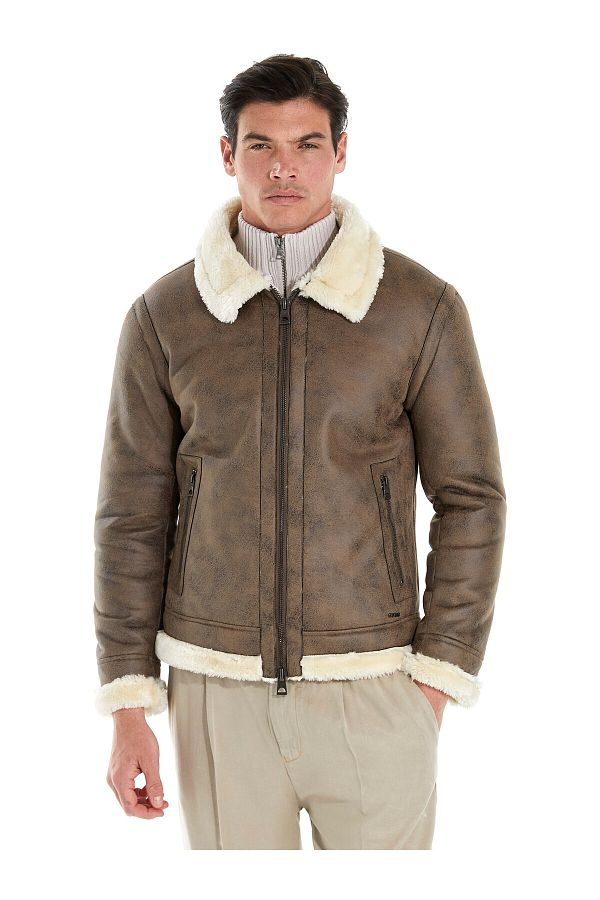 Guess Shearling Men s Coat Trendyol
