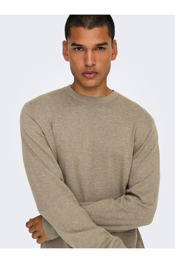 ONLY & SONS Herren Strickpullover ONSLOUI - Normal Geschnitten Aus Baumwolle Mix