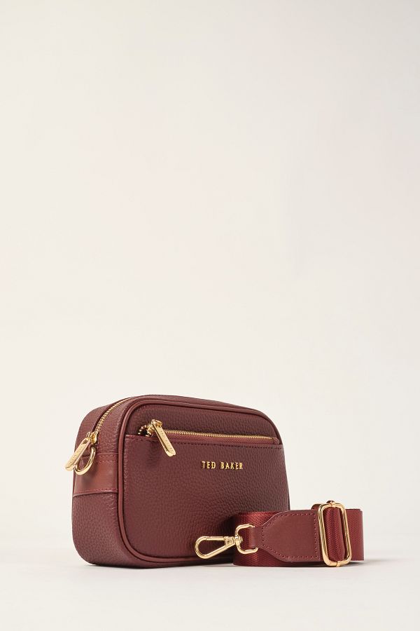 Ted Baker Claret Red Floater Skin Zipper Detailed Strap
