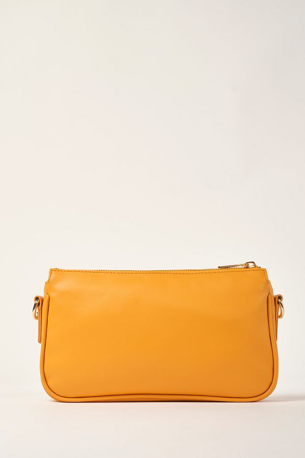 Ted Baker Mustard Plain Skin Baguette Chain Strap Crossbody Bag 8766