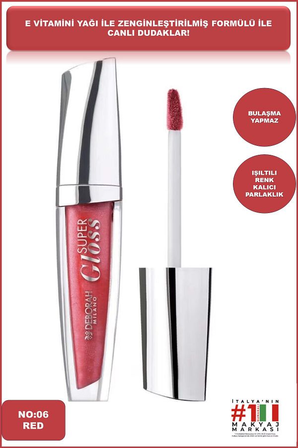 Deborah-Milano Red No: 06 Super Gloss 1