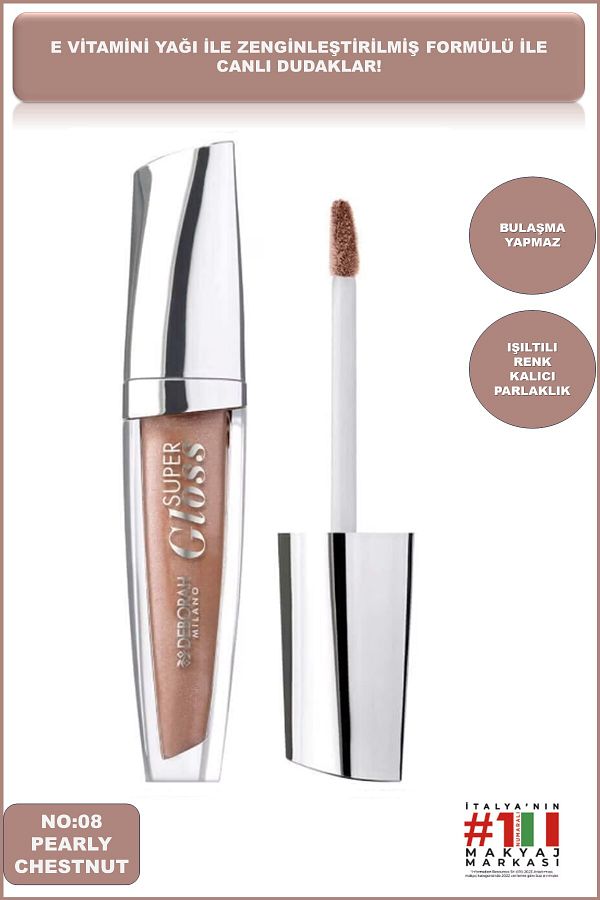 Deborah-Milano Pearly Chestnut No: 08 Super Gloss 1