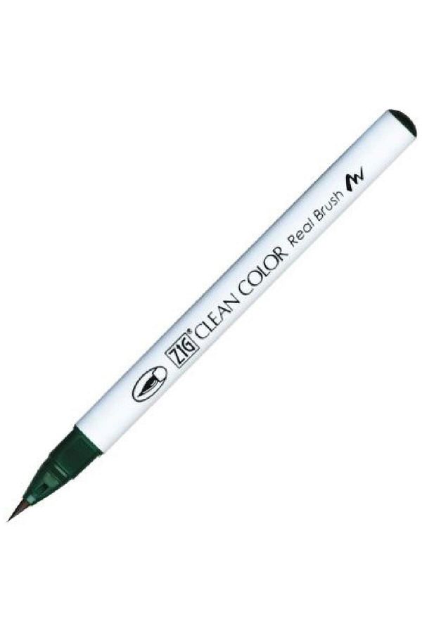 Zig-Clean Color Real Brush Rb-6000At 400 Mar.Green Brush Tip Pen 1