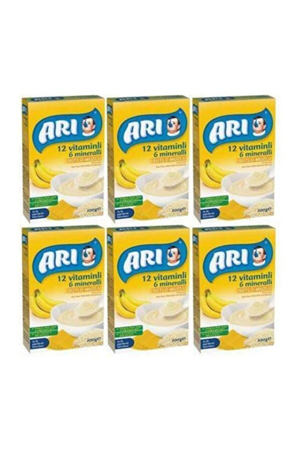 ARI Sütlü Muzlu Pirinç Unu 200 gr X 6 Adet