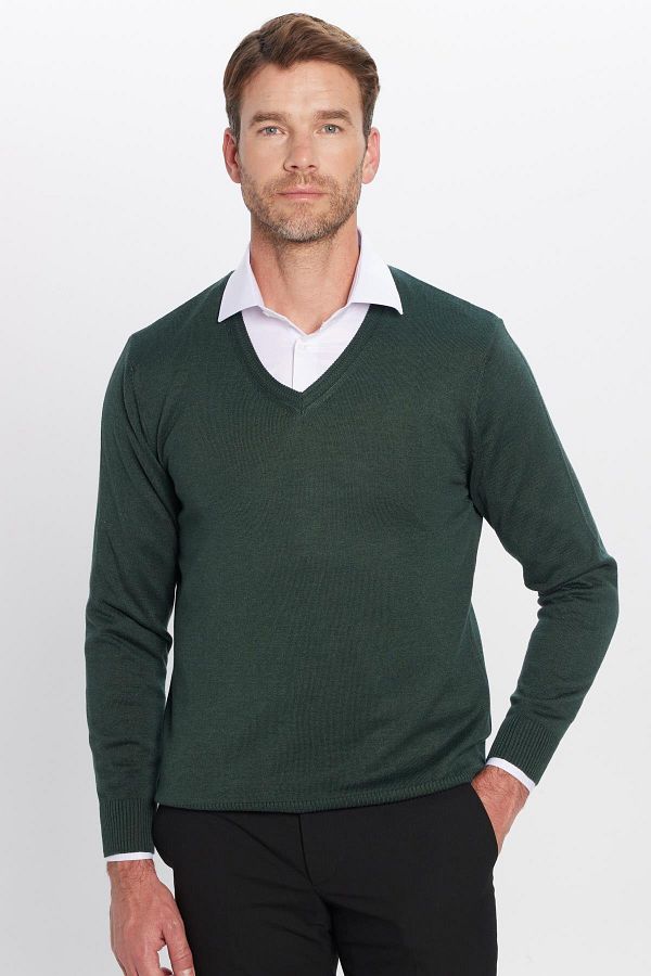 Slim fit sweater v neck on sale