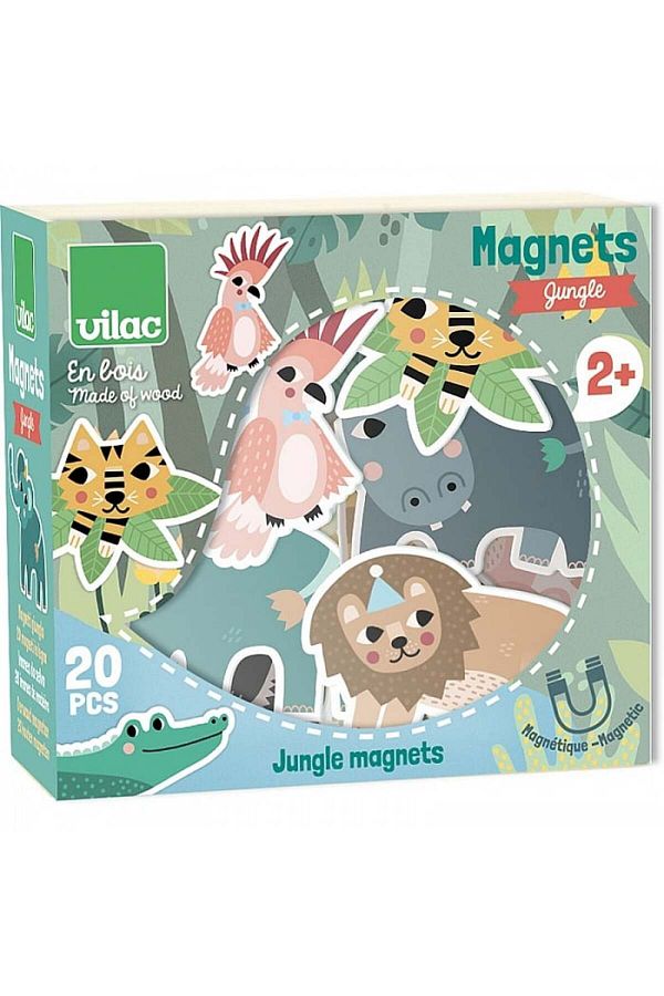 Vilac-Magneti Jungla - Set cu 20 de piese din lemn 1