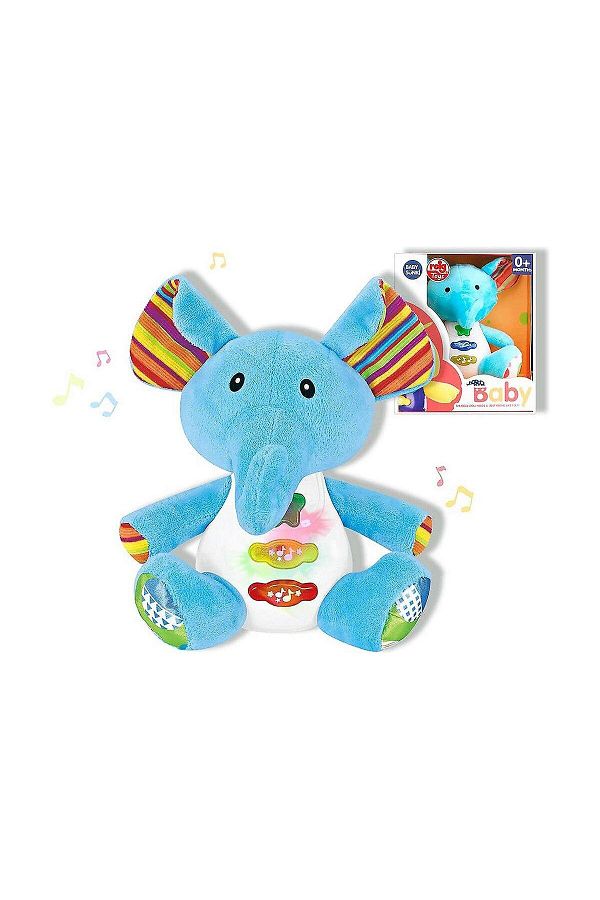 Reig Musicales-Jucarie interactiva bebe cu sunete si lumini 15 cm - Elefant 1