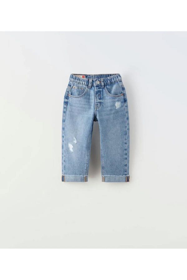 ZARİNA-Ripped Detail Jean Denim Jeans 1