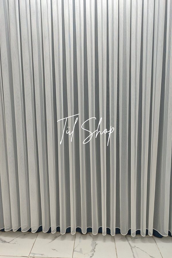 evihtiyaclarim by IOC-Professional Workmanship Sequential Steel Model 1/2 Sparse Pleated Tulle Curtain Suitable for All Rooms 1