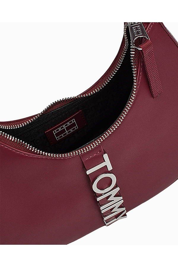 Tommy Hilfiger Bold Shoulder Burgundy Shoulder Bag Trendyol