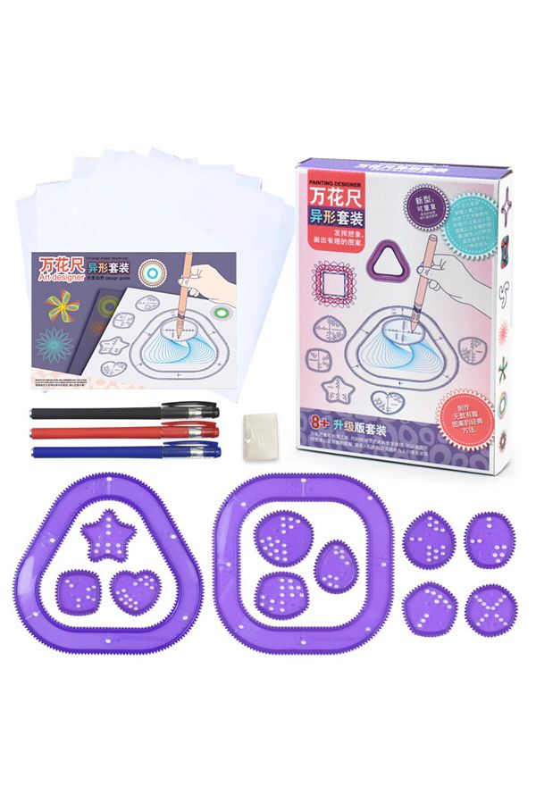Choice-Multi-function Geometric Ruler Drawing Painting Spirograph Tools Kit for Children Educational Col... 1