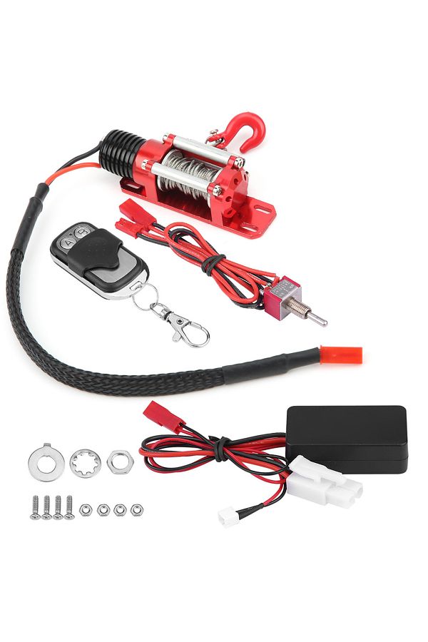 Choice-As Show 1/10 Scale Rc Model Vehicle Crawler Car Accessory Metal Winch With Remote Controller Rc Craw 1