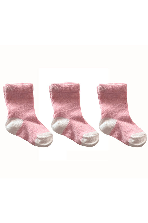 Kukita 4 Lü Pembe Beyaz Çocuk & Bebek Çorabı