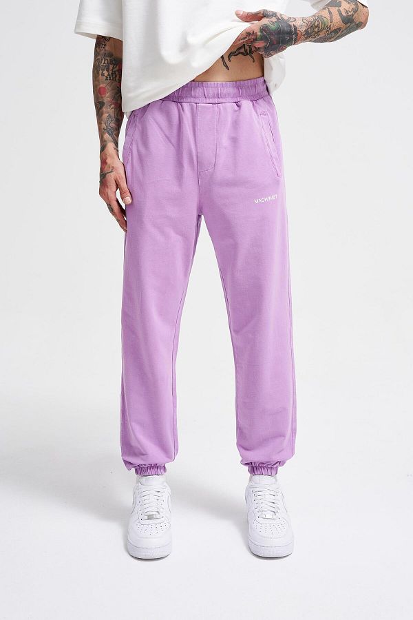 Machinist-Men's Luxury Basic Washed Jogger Lilac Sweatpants 1