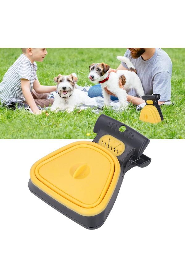 Super Design-Portable Pet Pooping Stool Collecting Scoop Yellow Color 1