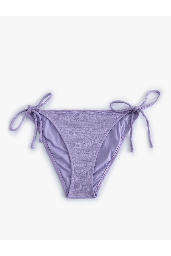 Koton-Textured String Bikini Bottom - Side Tied, Regular Waist 1