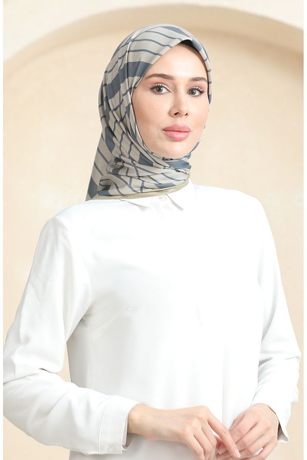 sefamerve-19093-22 Modell Beige geräucherter weicher Baumwollschal 1