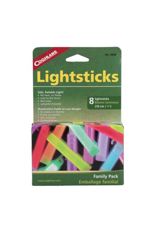 COGHLANS-8 قطع من أعواد الإضاءة بتقنية Chemi-Luminescent مقاس 4 بوصات 1
