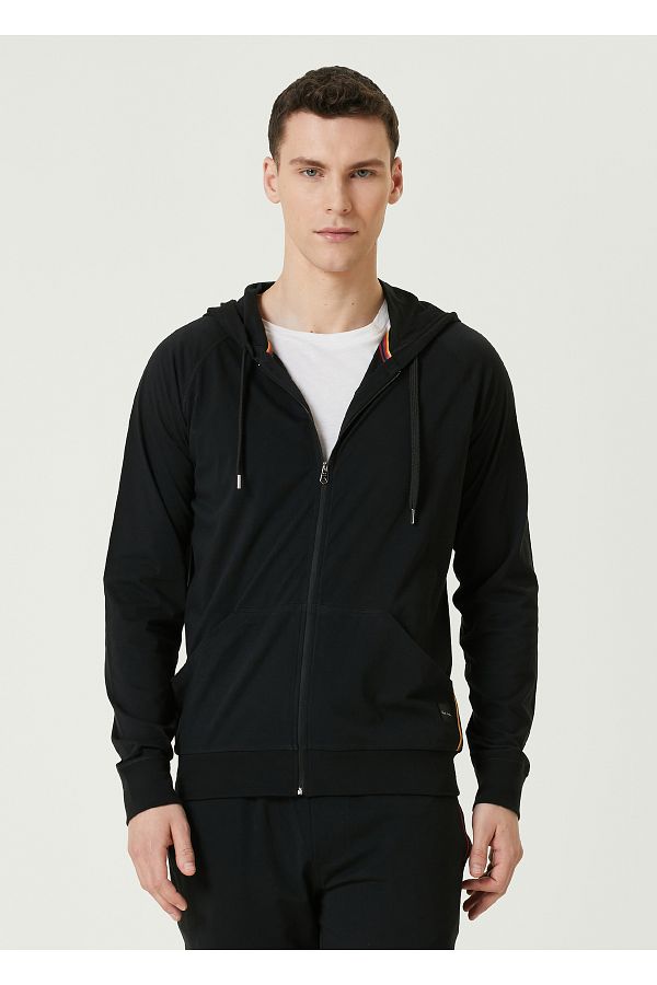 Paul Smith Black Hooded Pajama Top Size L Trendyol