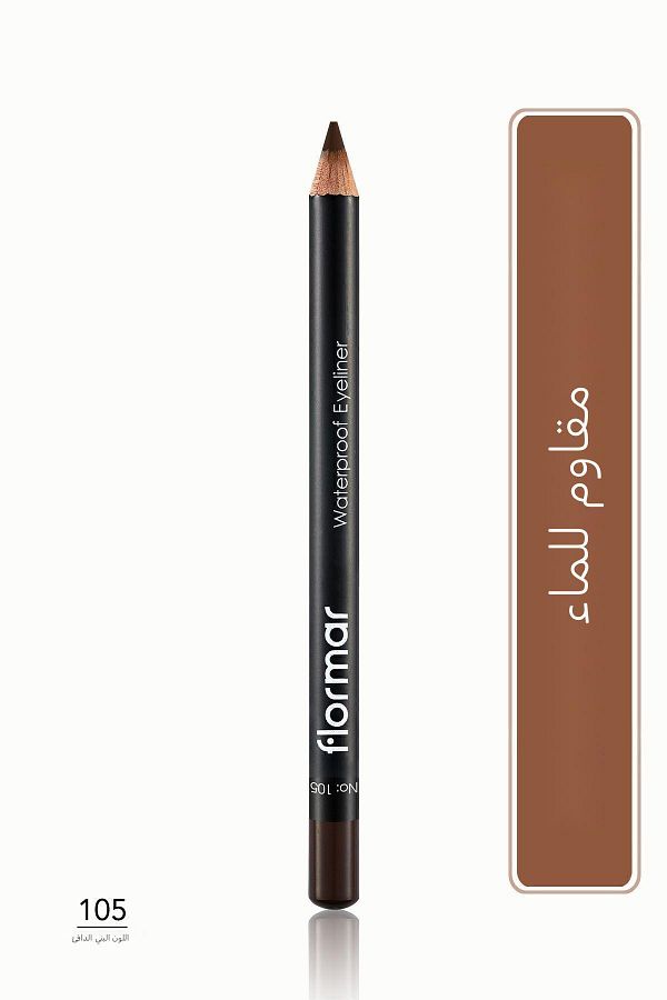 Flormar-Suya Dayanıklı Mat Göz Kalemi (KAHVE) - Waterproof Eyeliner - 105 Warm Brown - 8690604109050 1