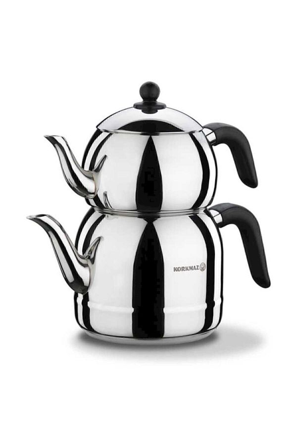 KORKMAZ-Black A194 Retro Teapot Set 1