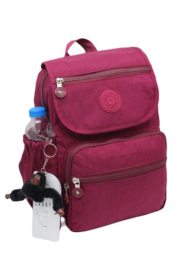 Bevitton-Women's Modern Waterproof Fabric Backpack 5200 Claret Red 1