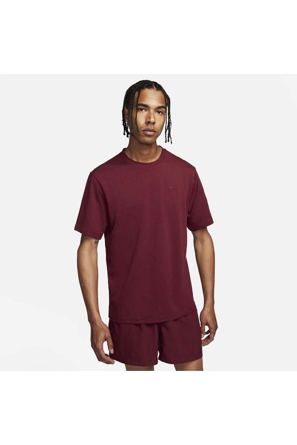 Nike Dri Fit Primary Men s Burgundy Training T Shirt Trendyol