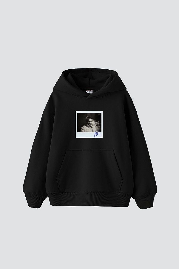 Sekizbiraltı-Unisex Asap Rocky Printed Premium Black Oversize Hoodie 1