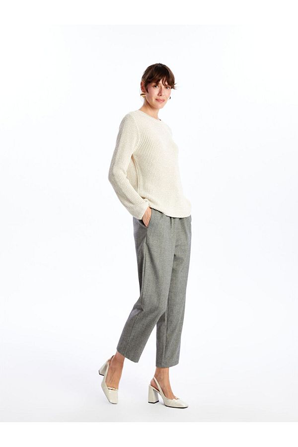 LC Waikiki-Pantaloni de damă cu model în carouri - cu talie elastică 1