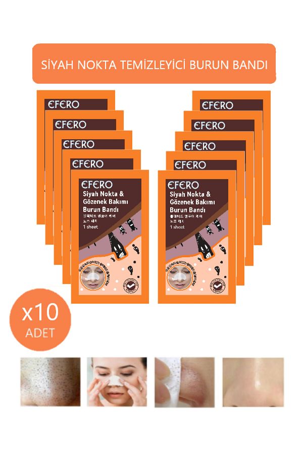 efero-Pack of 10 Blackhead and Pore Cleansing Nose Patches 1