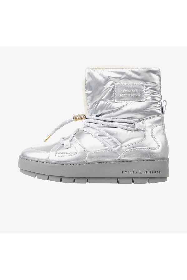 Tommy hilfiger silver boots hot sale