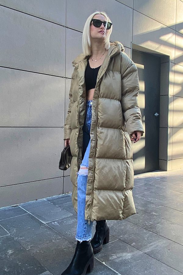 Girls khaki coat hot sale