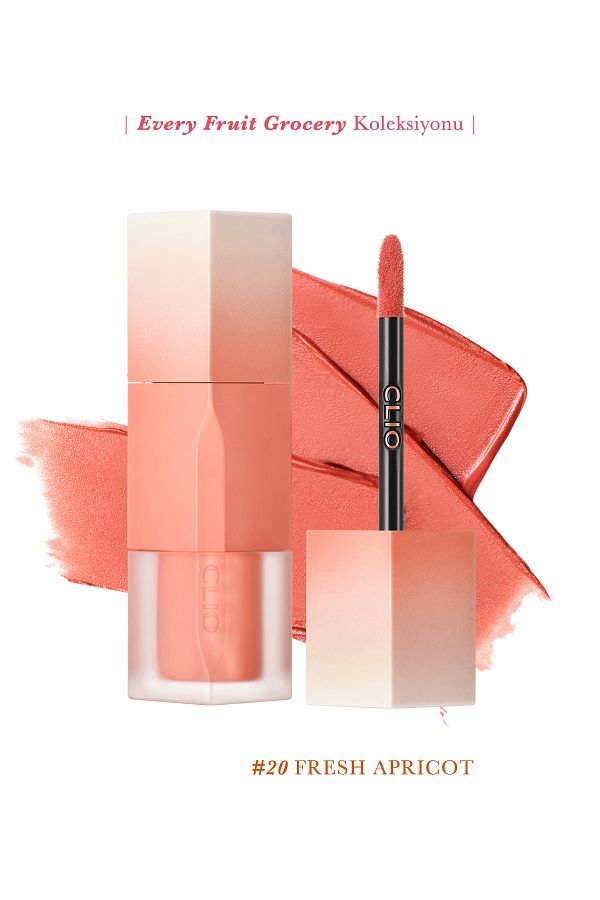 CLIO-Natural Looking Tint Clio Chiffon Blur Tint with Smooth and Velvety Texture (20 Fresh Apricots) 1