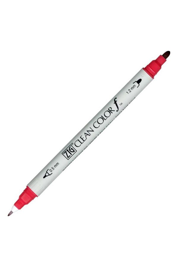 Zig-Clean Color F Tcs-6000t 029 Geranium Red Double Sided Pen 1